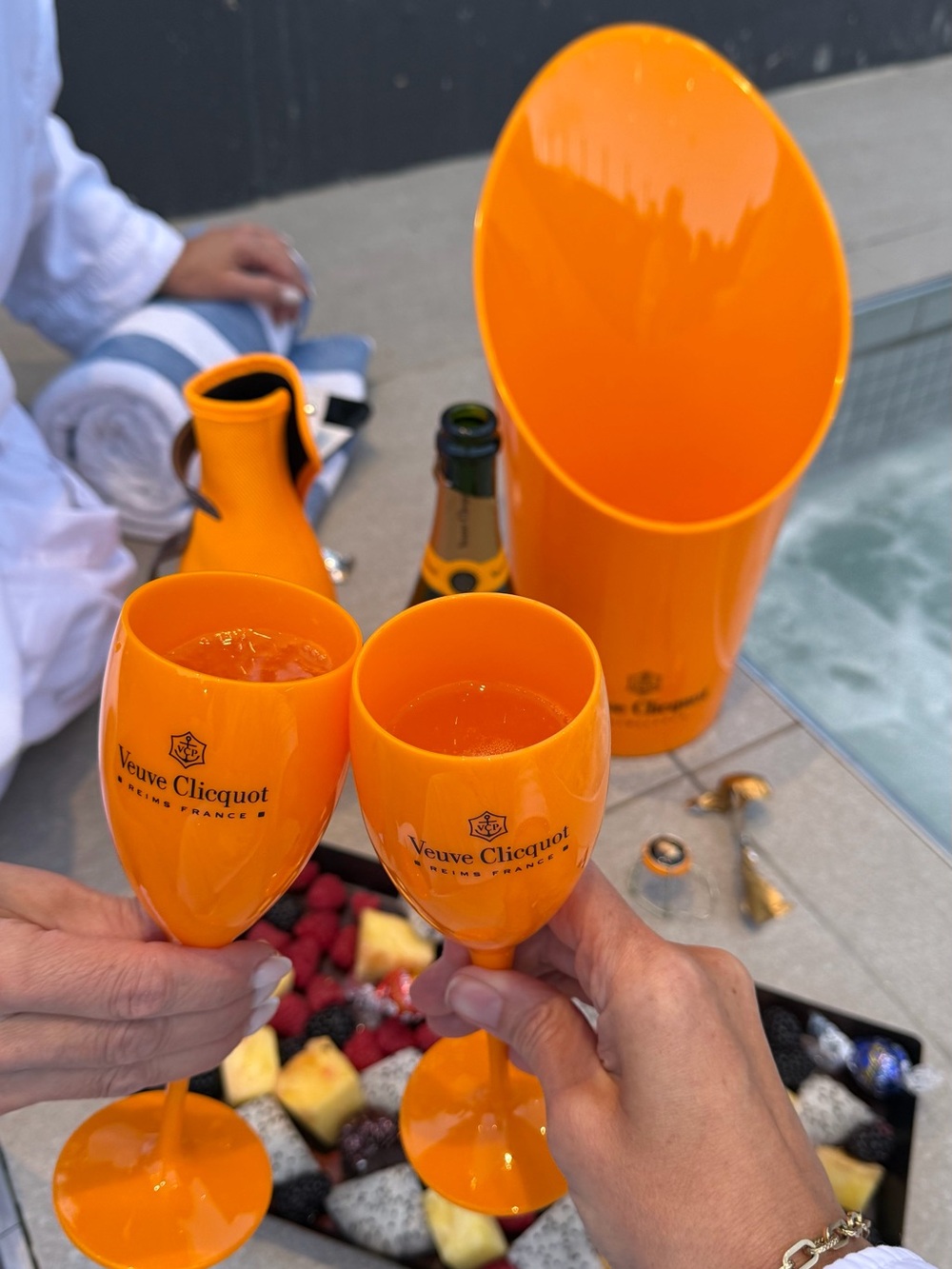 Orange Champagne Flutes - Set of 6